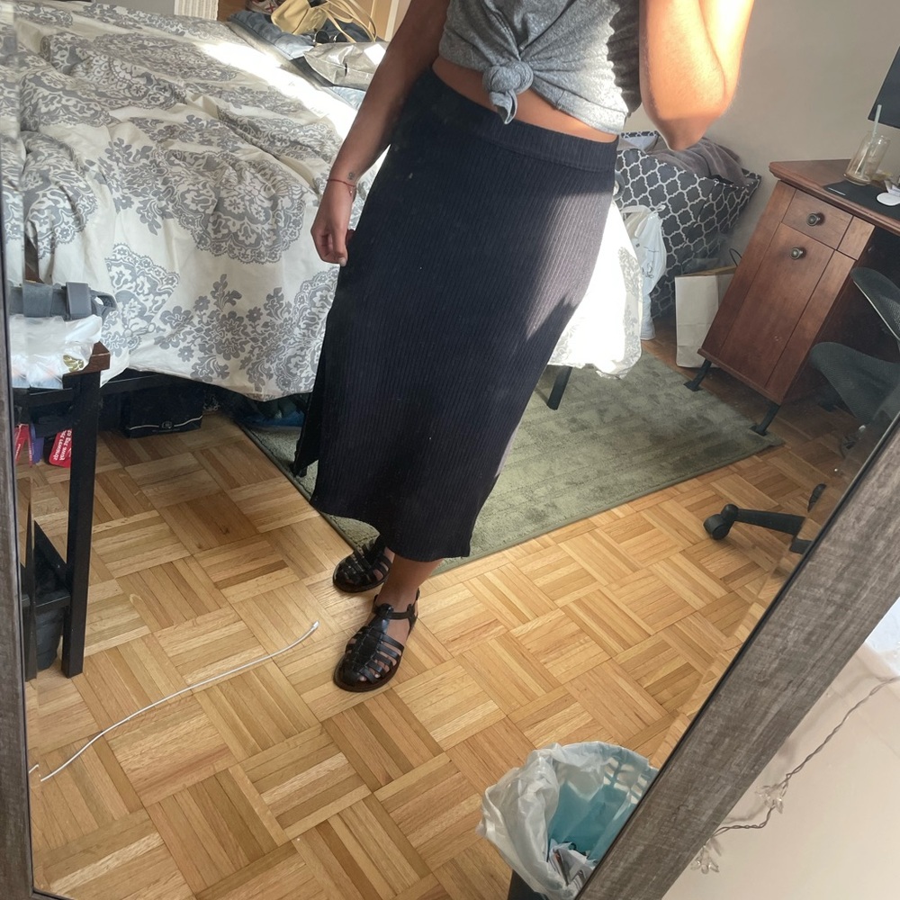 Black Abercrombie midi skirt